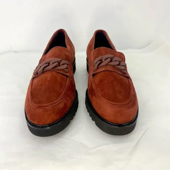 NWOT Mephisto Women's Salka Loafer Suede Rust Supportive Comfort Oxfords - Picture 4 of 14